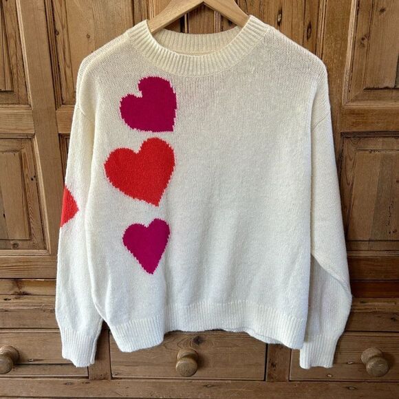 Lou & Grey for LOFT Small Pullover Heart‎ Sweater Knit - Picture 1 of 9